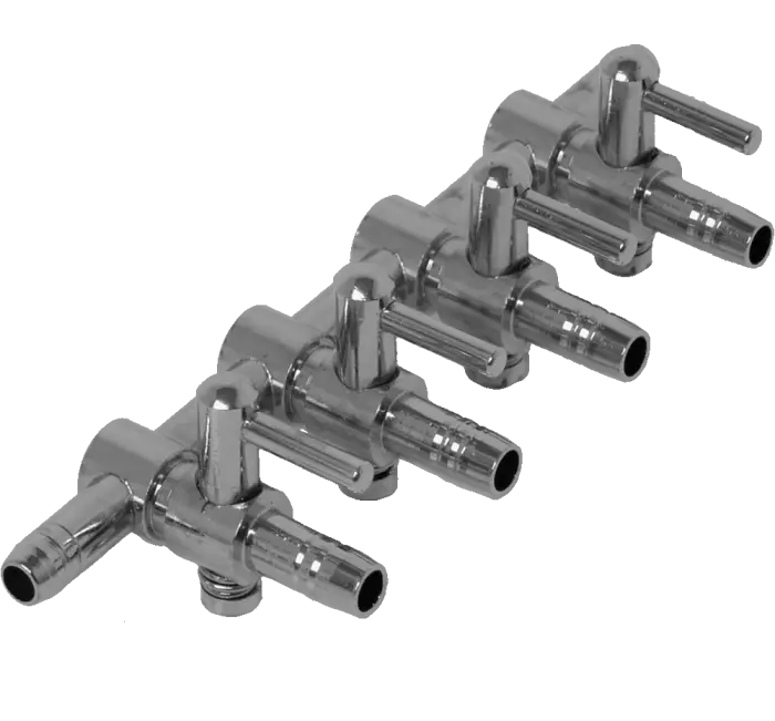 4-fach Edelstahl-Luftverteiler mit 4 mm Eingang für Autopot