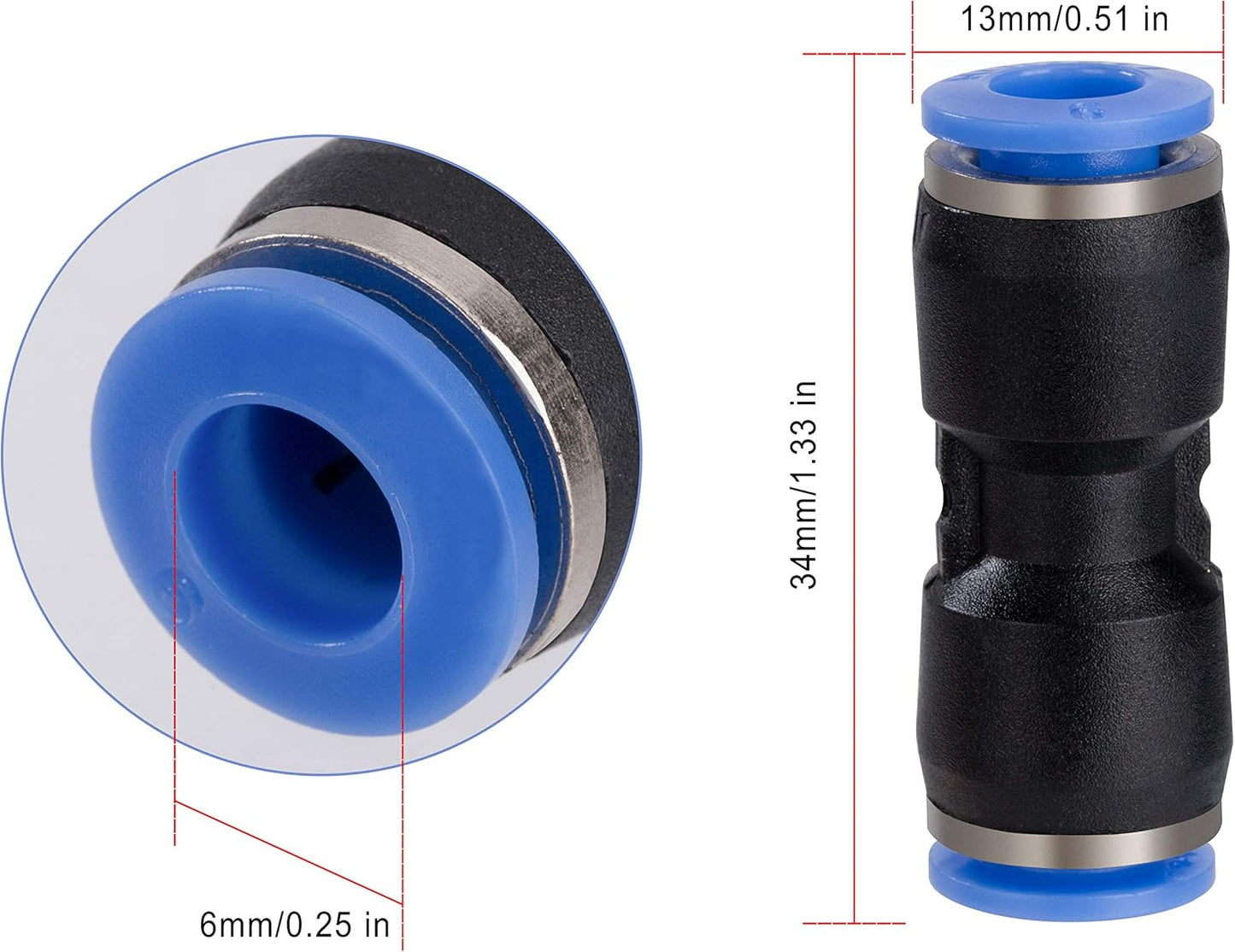 Schnellverbinder / Kupplung für AutoPot Airdome (6mm)