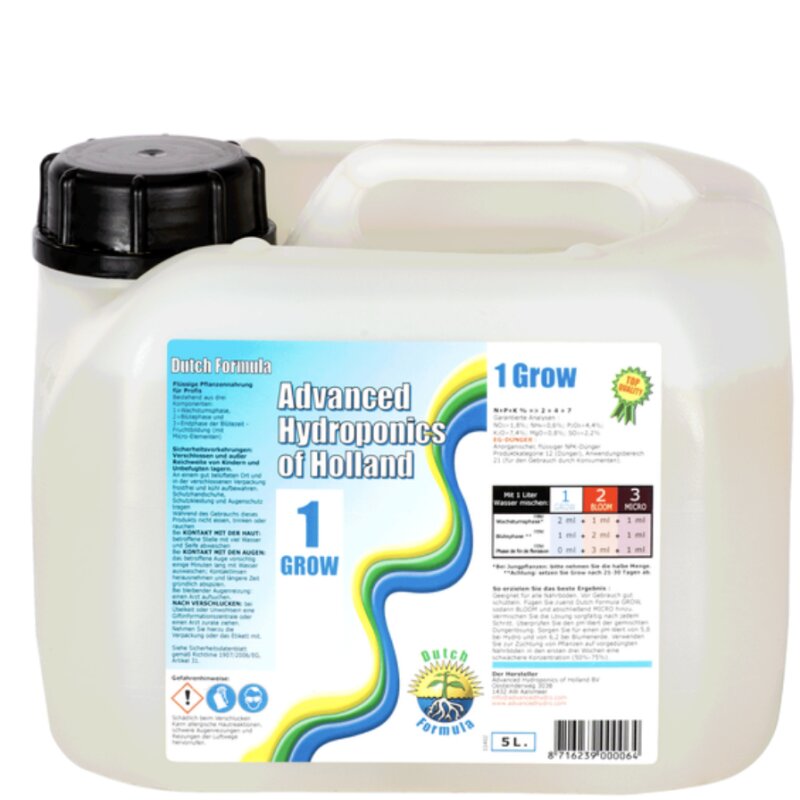 Advanced Hydroponics Dutch Formular (1) Grow 5L