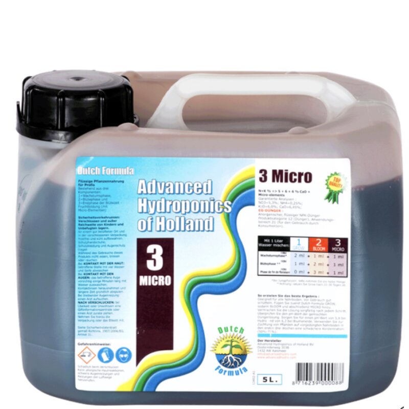 Advanced Hydroponics Dutch Formular (3) Micro 5L