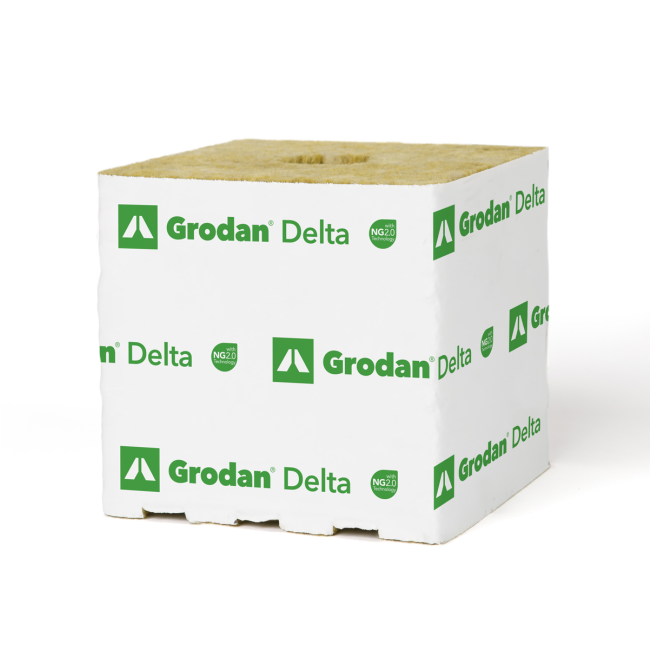 Grodan Delta - NG2.0 - Kulturblock  15 x 15 x 14.2 cm - großes Loch - 40/40