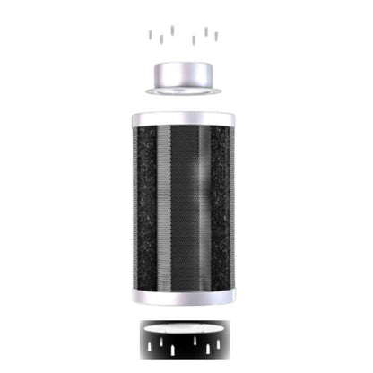 Aktivkohlefilter 100mm x 300mm | Rhino Hobby 225 | 100mm Flansch | 150 - 300m³/h