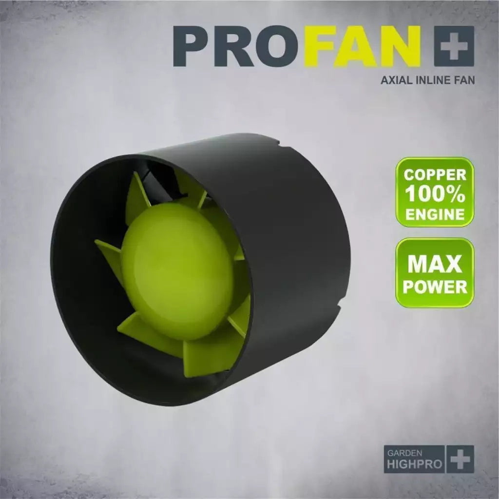 Garden Highpro - Abluft Lüfter Ø100mm - 106 m³/h - 15 Watt - Axiallüfter Inline