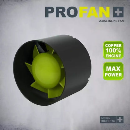 Garden Highpro - Abluft Lüfter Ø100mm - 106 m³/h - 15 Watt - Axiallüfter Inline
