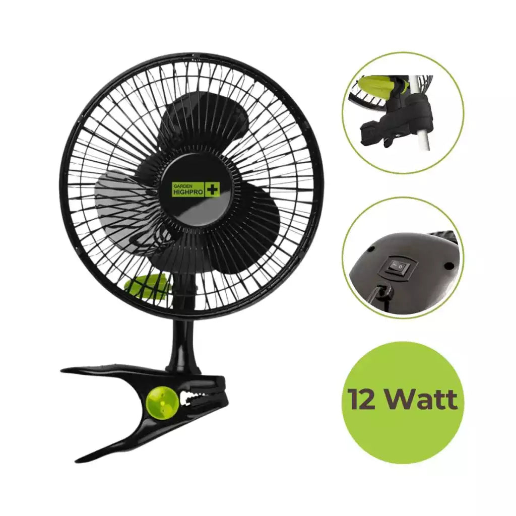 Garden Highpro - Clip Ventilator 12W - Ø20cm mit Stangenclip -  PROFAN PROFESSIONAL