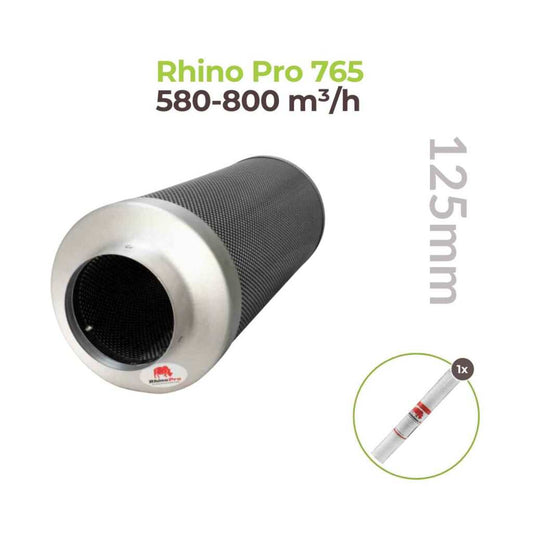 Rhino Pro 765 - Ø125mm - 650-900m³/h - Aktivkohlefilter 125mm x 600mm