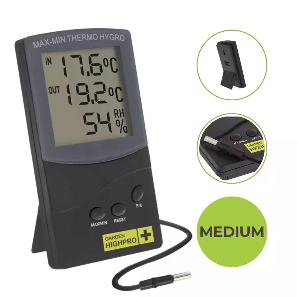 Garden Highpro - Thermo-Hygrometer - digital Medium - 2 Messpunkte