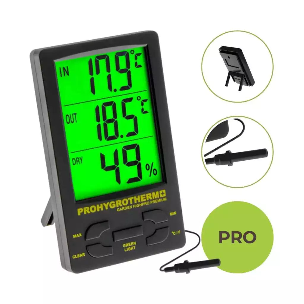 Garden Highpro - HYGROTHERMO PRO - Thermometer-Hygrometer - 2 Messpunkte - digital